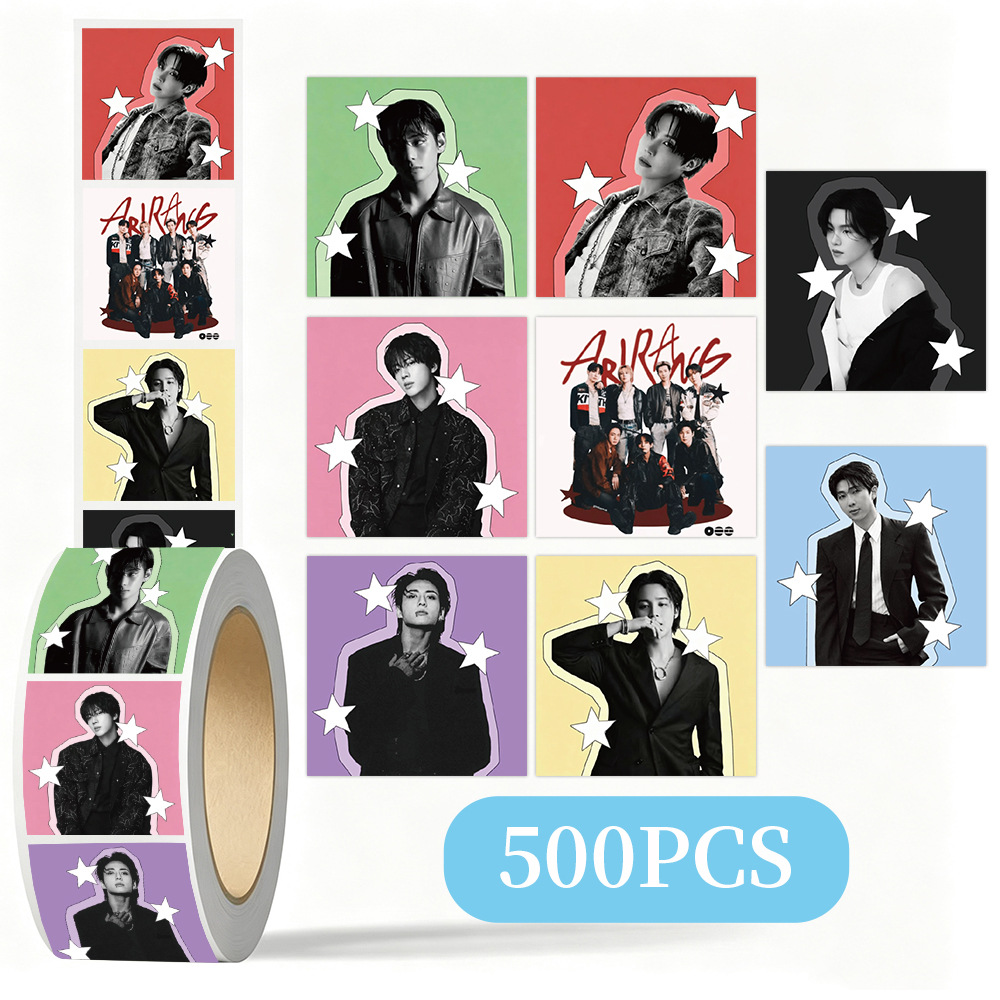 Laptop Related Accessories - K-pop BTS Yıldız Temalı Dekoratif Sticker