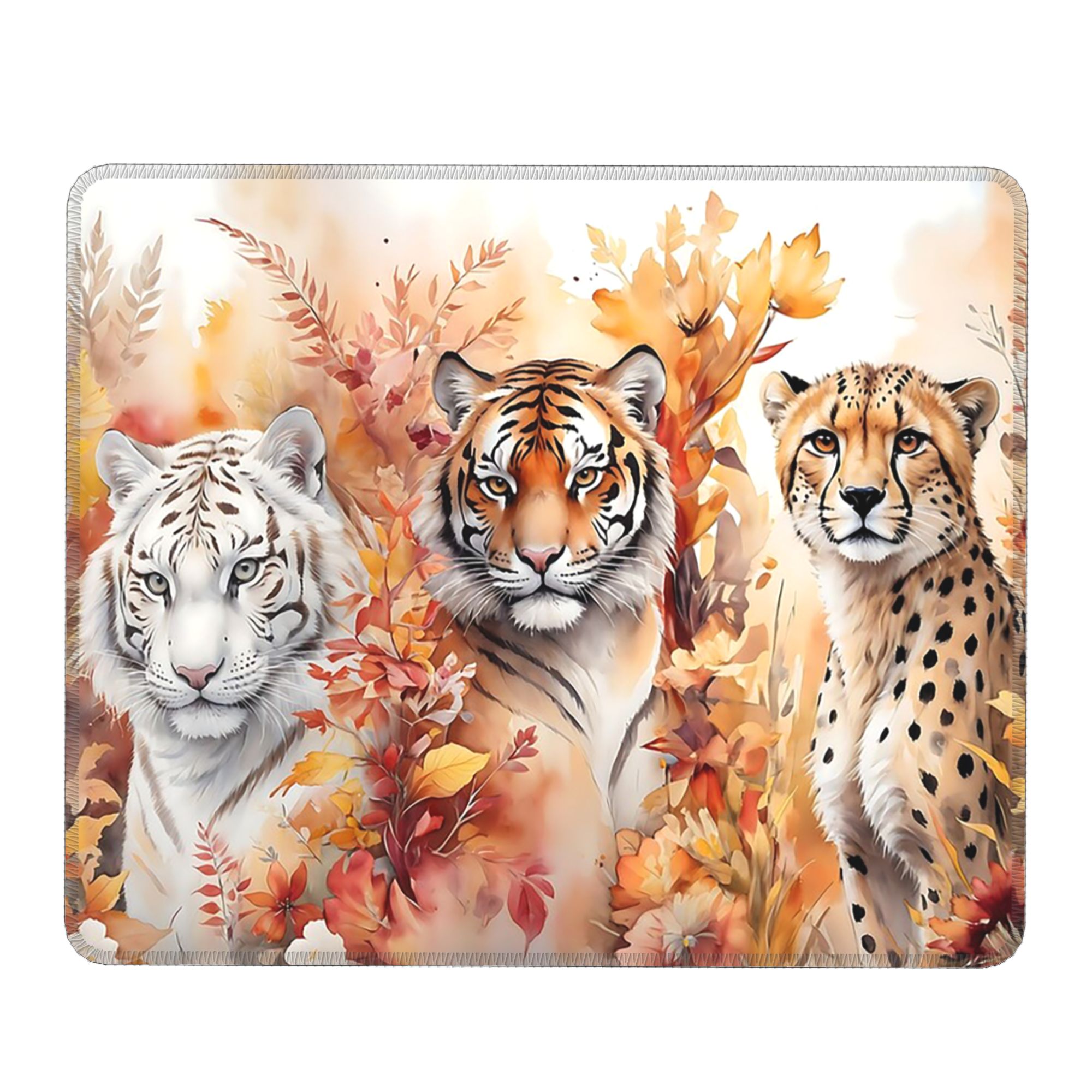 Laptop Accessories Nearby - Kaplan Yüzü ve Sonbahar Yaprakları Mouse