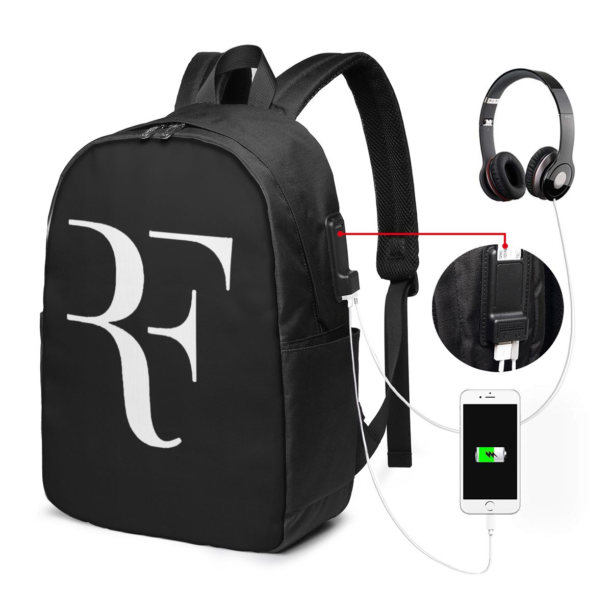Laptop Original Accessories - Roger Federer Sırt Çantası Seyahat Dizüstü